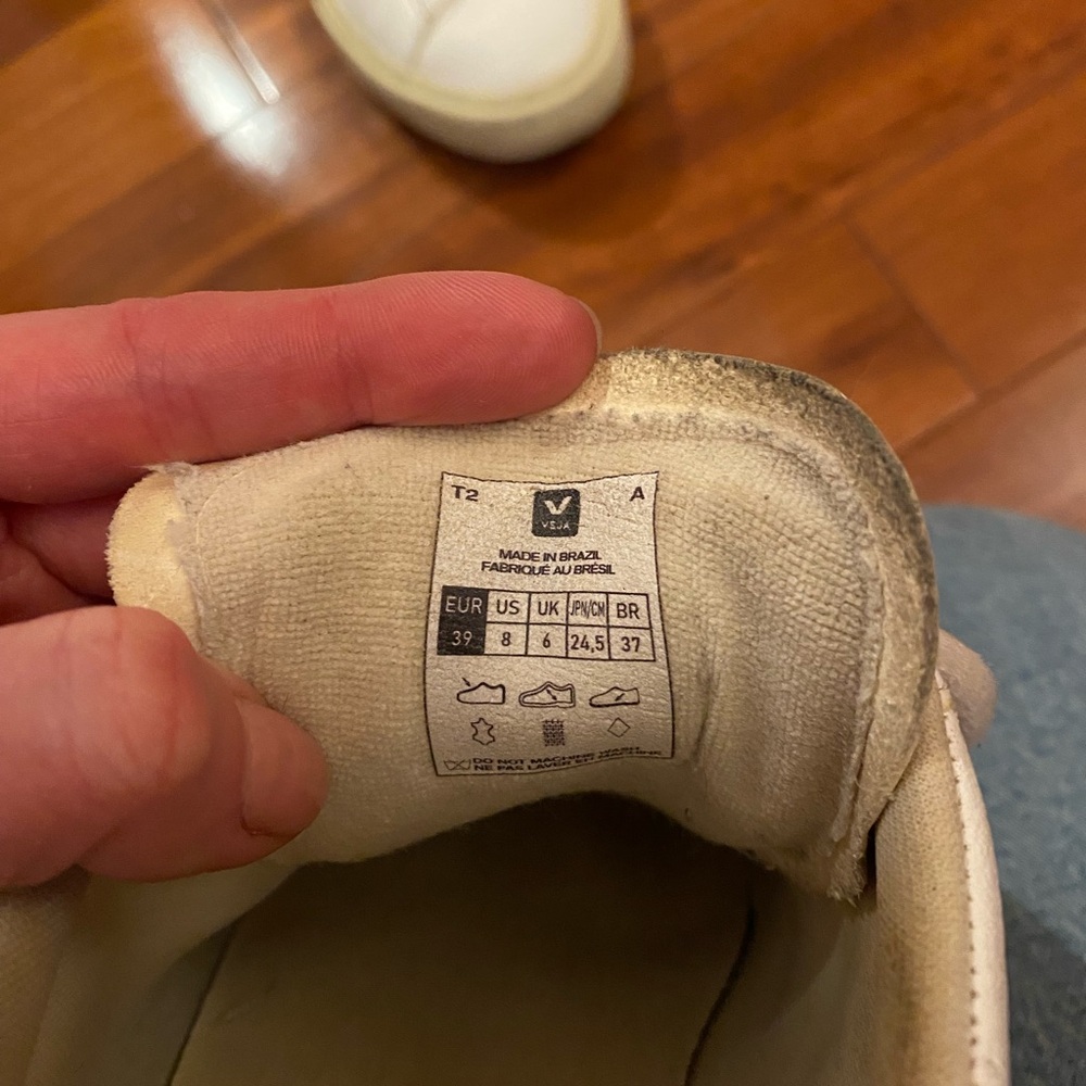 Veja Cream and Beige Sneakers - Picture 5 of 6
